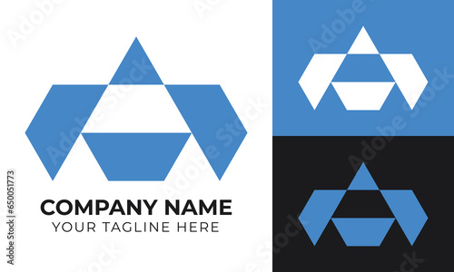 Creative corporate modern minimal business logo design template