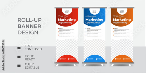 
Business rollup banner design, industrial, company, template, vector, abstract.
