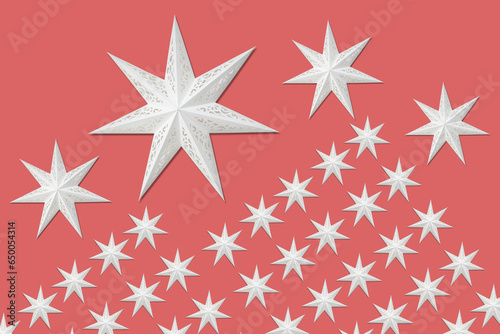 Pattern with decorative star made from paper