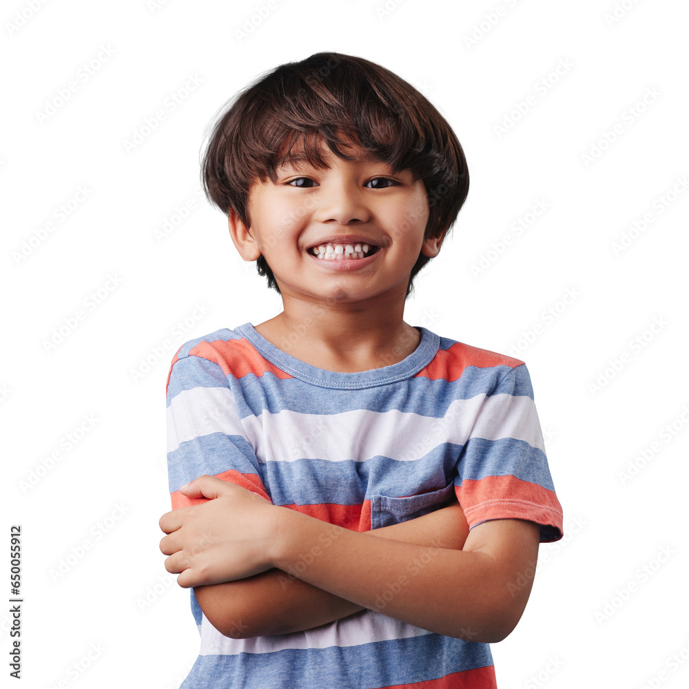 Portrait, fashion and arms crossed with an indian child isolated on a transparent background for kids fashion. Smile, trendy or cute with a happy and confident young boy on PNG for youth style Portrait, fashion and arms crossed with an indian child isolated on a transparent background for kids fashion. Smile, trendy or cute with a happy and confident young boy on PNG for youth style