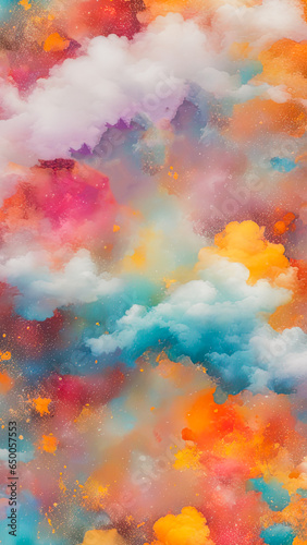 Abstract Clouds Paints Vertical Background Illustration Wallpaper