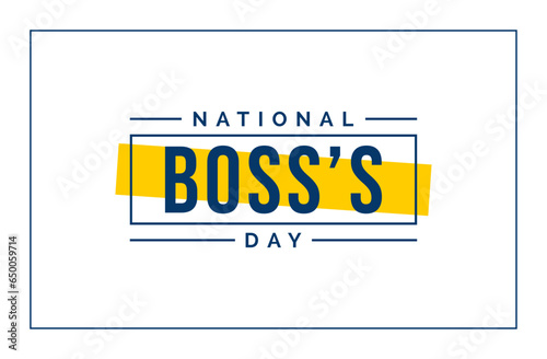 National Boss Day background template Holiday concept