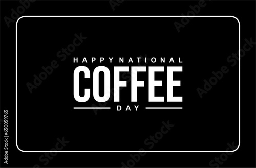 national coffee day background template Holiday concept