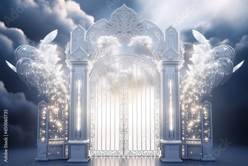Fototapeta Warm and feel good heaven gate. Generative AI