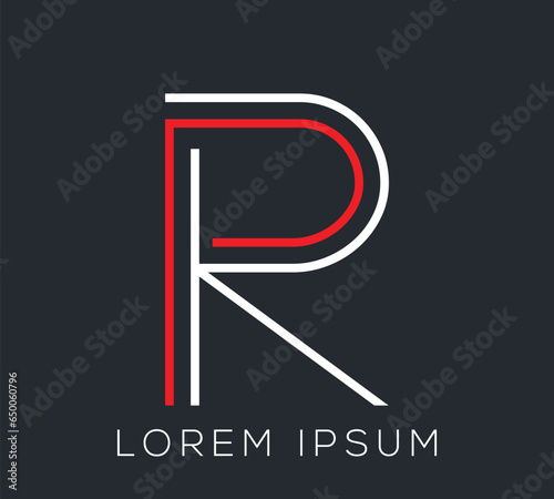 Letter 'R' Logo Design Illustration Template.
