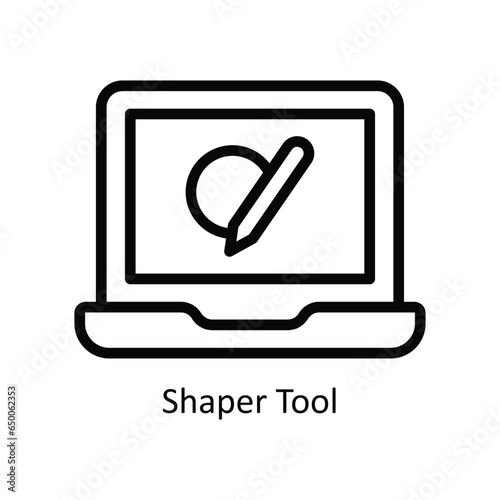 Shaper Tool vector  outline Icon Design illustration. Graphic Design Symbol on White background EPS 10 File
