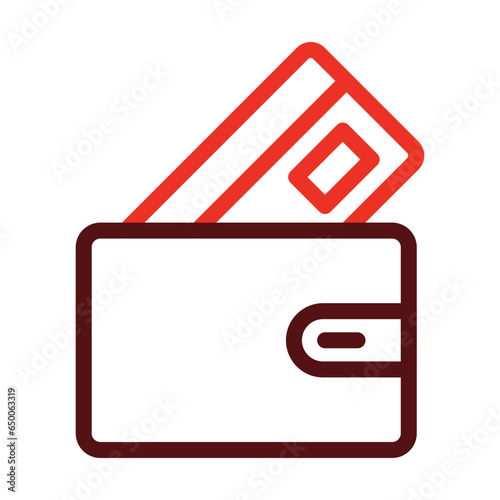 Ewallet Thick Line Two Colors Icon Design