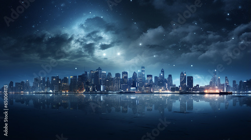 Free photo lights of night city