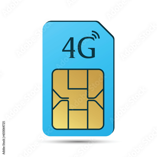 Prepaid And Postpaid SIM Card Icon, Glossy And Shiny Realistic Mobile Phone SIM Card Vector, Subscriber Identity Module Design In 3D Style Isolated, Nano Chip For Smartphone On White Background