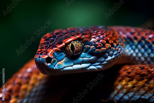 close up of a rattlesnake.  © D