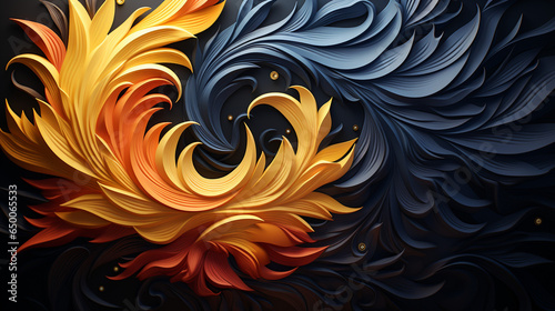 Autumn's Essence: Swirling Patterns in Warm Tones