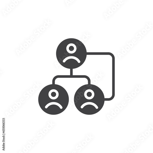 Succession chart vector icon
