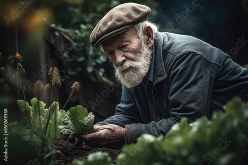 shot of a senior man working in a garden