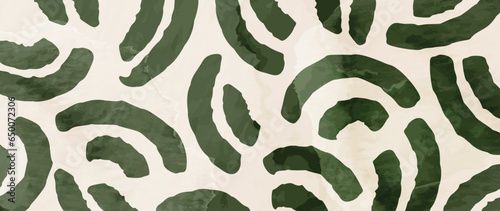 Panel kuchenny z motywem Hand drawn abstract line art background vector. Wallpaper design with curve line art pattern with watercolor texture background. Design illustration for home decoration, card, poster, banner. 