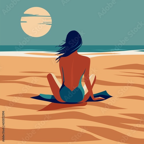 yoga on the beach © Sergey