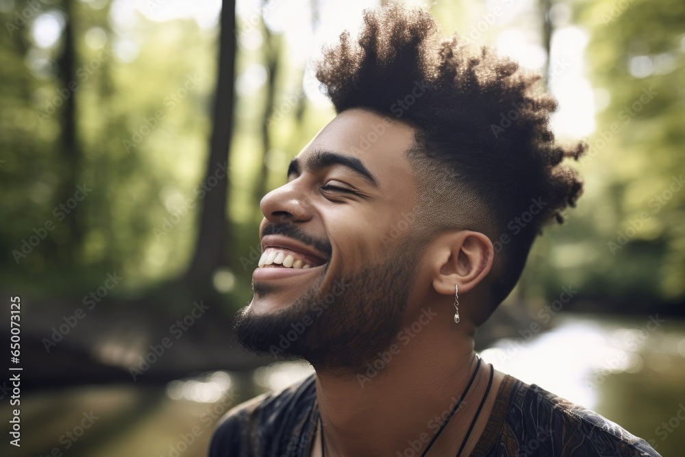 cropped shot of a happy young man enjoying the summer outdoors cropped shot of a happy young man enjoying the summer outdoors