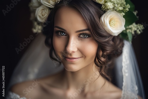 portrait of a bride in dress