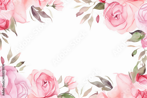 pink rose border