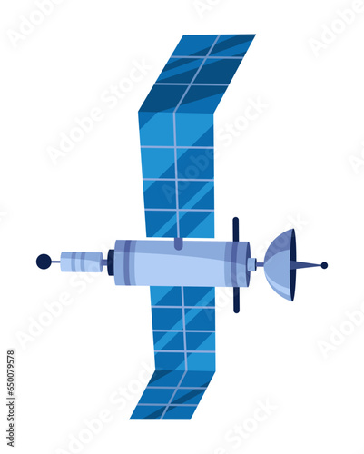 Object can fly in earth atmosphere layers. Colorful infographic icon, satellite. Vector illustration