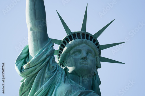 Détail de la statue de la liberté à New-York, Etats-Unis