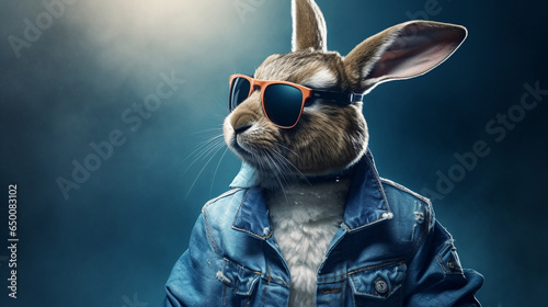 Cute bunny fluffy hare nature spring sitting animal green easter pet rabbit mammal
