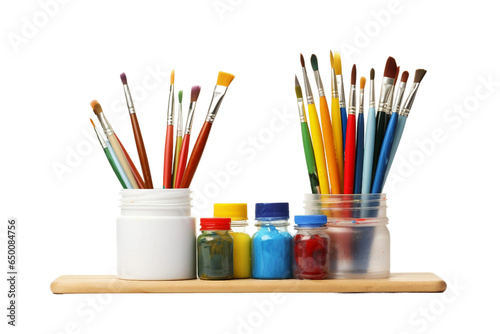 Sketching Pencils and Erasers Art Supplies Isolated on transparent background - Generative AI