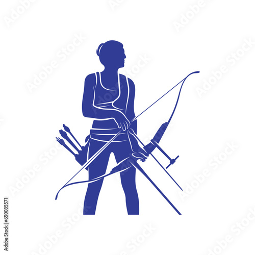Archer vector illustration design. Archer Silhouette. Archer Sport design template.