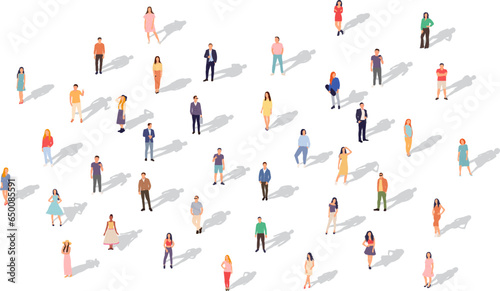 people on a white background, vector