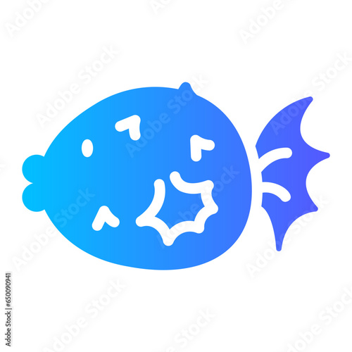 puffer fish Gradient icon