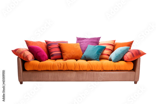 Outdoor Patio Sofa Cushions Set Isolated on transparent background - Generative AI photo