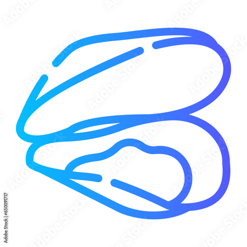 mussel Line Gradient Icon