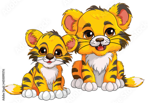 Cute Baby Tiger Cartoon Character