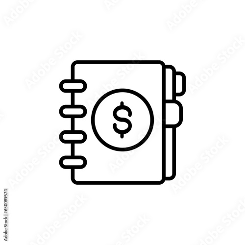 Ledger outline vector icon. simple element illustration. ledger outline icon from editable cryptocurrency concept. can be used for web and mobile