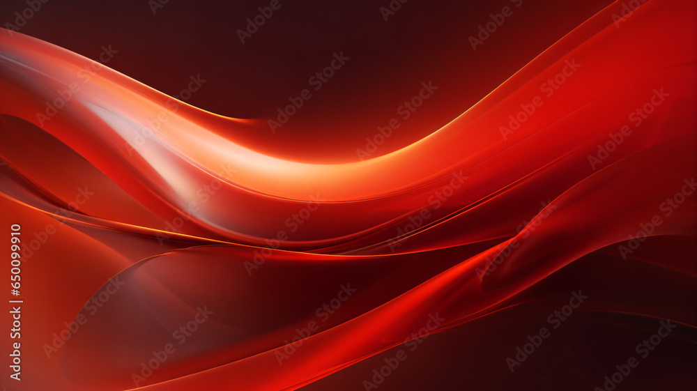 Abstract Art Red Ribbon On Black Background Abstract Art Red Ribbon On Black Background