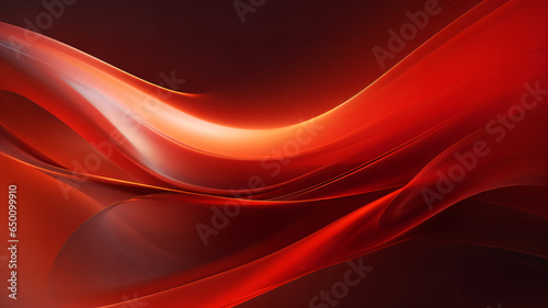 Abstract Art Red Ribbon On Black Background