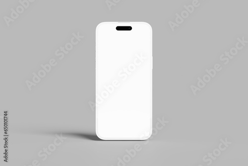 Realistic smartphone mockup. mobile phone vector with blank screen isolated on white background, phone different angles views. Vector illustration (ID: 650101744)