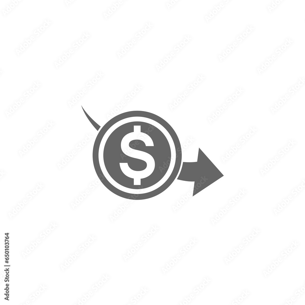 Dollar Economy crisis icon isolated on transparent background Dollar Economy crisis icon isolated on transparent background