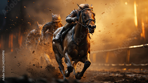 horse racing illustration or poster