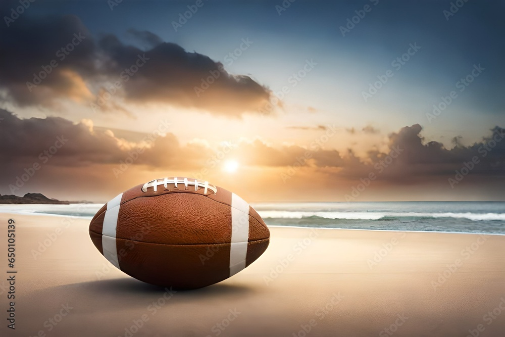 football on the beach