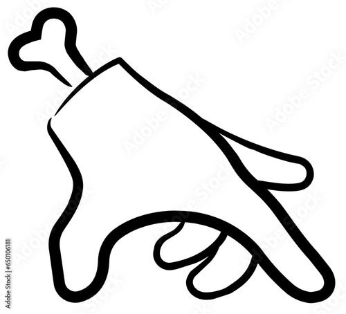 Halloween Illustration of a severed hand crawling around