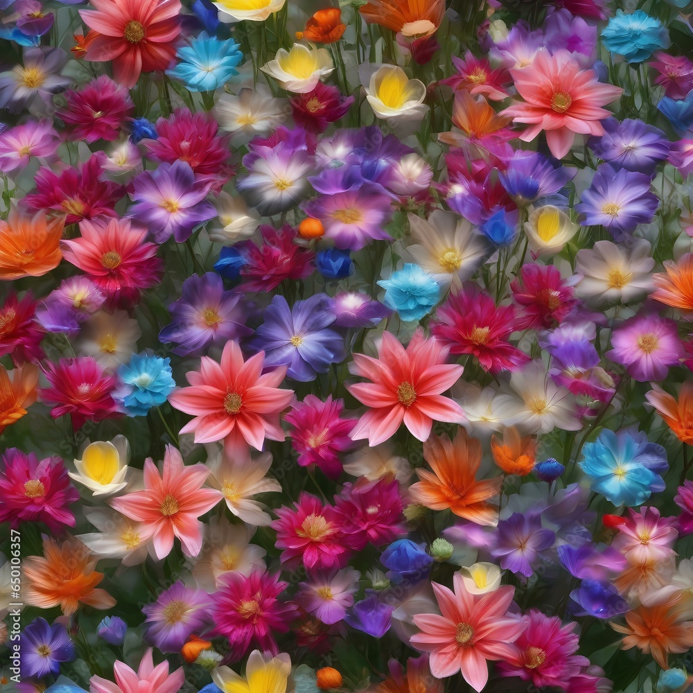 A garden of crystal-clear, diamond-shaped flowers that refract light into a breathtaking tapestry of colors2