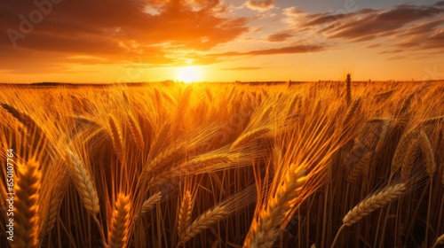 Fields of Gold: Captivating Golden Wheat Fields at Dusk
