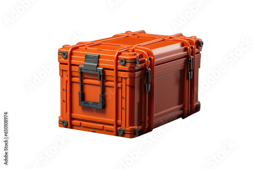 Orange toolbox isolated on transparent background. Generative Ai
