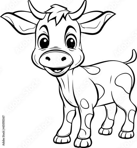 Wallpaper Mural Cow animal vector, coloring page Torontodigital.ca