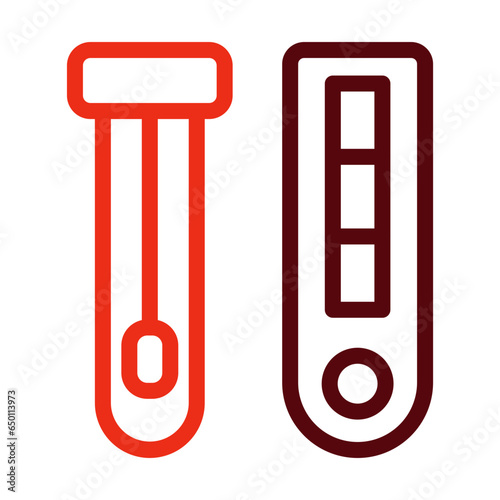  Pcr Test Thick Line Two Colors Icon Design