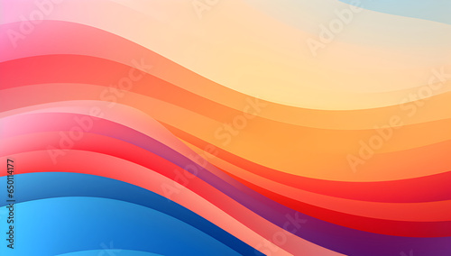Vibrant Abstract Colordul Waving Curves: Versatile Background for Creative Projects, Sunrise colors photo