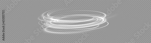 White shiny sparks of spiral wave. Curved bright speed line swirls. Shiny wavy path. Magic golden swirl with highlights. Glowing swirl bokeh effect.