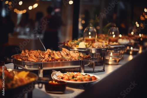 catering buffet dinner table