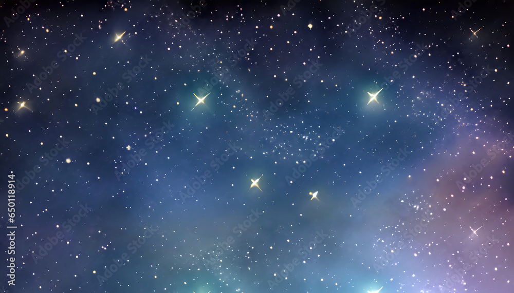 Starry dark blue night sky full with the stars. - obrazy, fototapety, plakaty 