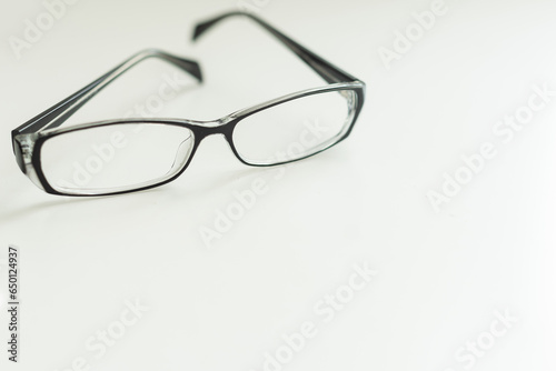 Black Glasses isolated on white backgound.